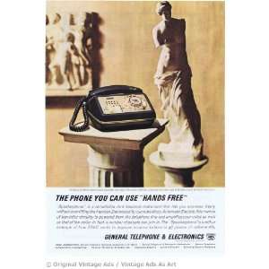  1963 General Telephone & Electrics Speakerphone Vintage Ad 