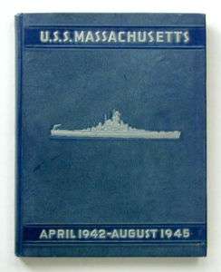 USS MASSACHUSETTS BB 59 WW 2 CRUISE BOOK 1942 1945  