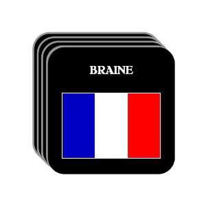  France   BRAINE Set of 4 Mini Mousepad Coasters 
