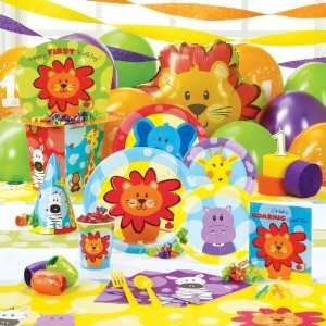    Safari Friends 1st Birthday Classic Party Pack for 16 Toys & Games
