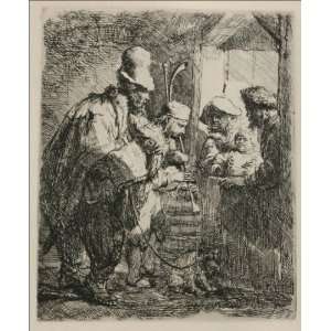  Oil Painting The Travelling Musicians Rembrandt van Rijn 