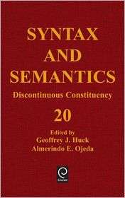 Syntax & Semantics, Volume 20, (0126135207), Geoffrey J. Huck 