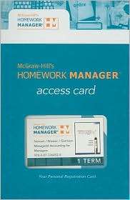 Homework Manager Card to accompany Managerial Accounting for Managers 