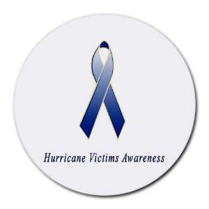  Hurricane Victims Awareness Ribbon Round Mouse Pad Office 
