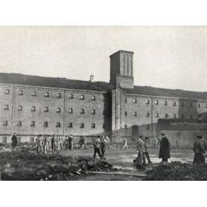 Inmates in the Exercise Yard at Wandsworth Prison, South West London 