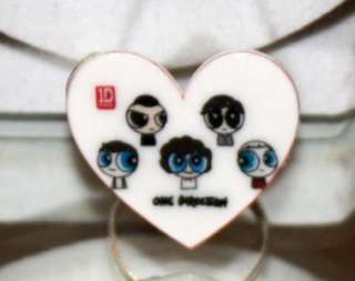 1D One Direction Inspired Cartoon Heart Ring Adjustable Liam Zayn 