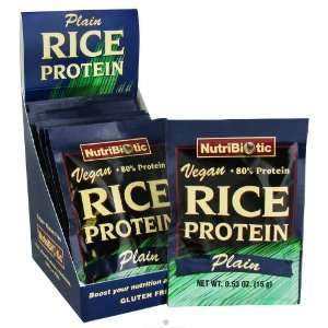  Nutribiotic   Vegan Rice Protein Plain Flavor   12 Packet 