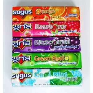  5 Packs Sugus Wrigleys Sweet Chewy Candy Made in Thailand 