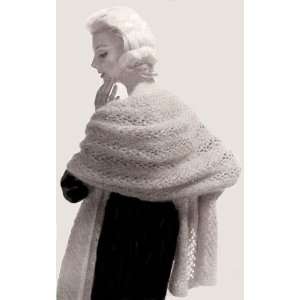  Vintage Knitting PATTERN to make   Knitted Lace Evening Wrap Stole 