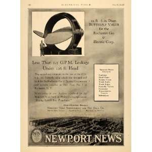   Ad Newport News Shipbuilding & Dry Dock Co. Valve   Original Print Ad