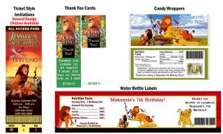 The Lion King Simba Movie ~ Birthday Party Ticket Invitations 