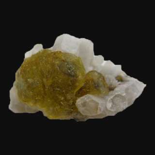 Yellow fluorite on quartz specimen from Orange River  