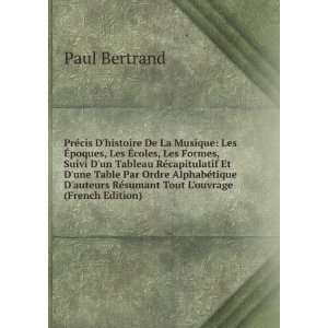   Tout Louvrage (French Edition) Paul Bertrand  Books