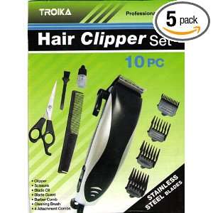 10 Pieces Corded Hair Style Cutting Trimmer Clipper Clippers Set Kit w 