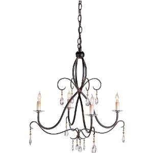 Currey and Company 9532 Old Iron Tula Chandelier with Customizable 