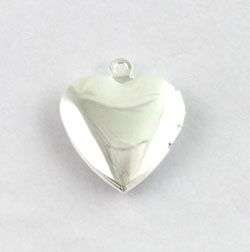 5pcs Heart In Heart SP Locket Pendant 20mm #20411  