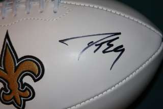 Drew Brees Autographed New Orleans Saints Logo Football   COA  