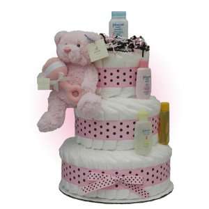  Pinky Bear 3 Tier Baby Shower Diaper Cake Baby