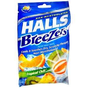  HALLS FRUIT BREEZER TROP CHILL Pack of 25 by DOT 
