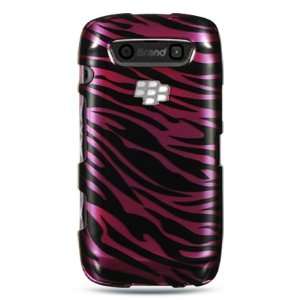 VMG BlackBerry Torch 9850/9860   Magenta/Black Zebra Design Hard 2 Pc 