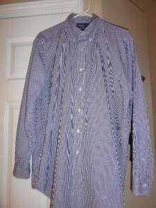 Ralph Lauren Yarmouth Blue Gingham Dress Shirt 15.5 32/33  