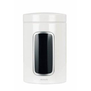 Brabantia 491009 Window Canister  1.4 Liter in White  Pack of 6