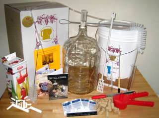 MAKE WINE Deluxe Wine Making Starter Equipment Kit   GLASS Carboy   NO 