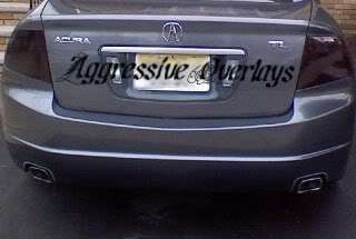 2004   2008 Acura TL Smoked Taillight Overlay Film Tint  