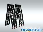 RAMP KING PAIR ELITE PLATED ARCHED FOLDING MOTORCYCLE RAMPS 96 X 