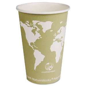  World Art Renewable Resource Compostable Hot Cups, 16 oz 