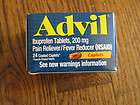 Advil Ibuprofen Tablets 200 mg~ Pain Reliever ~ Fever Reducer ~24 