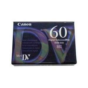   Canon DVM E60   Mini DV tape   1 x 60min   Metal BIAS Electronics