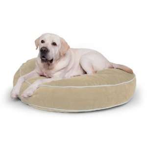   Microsuede Cover 42 Round Dog Bed in Cinnabar