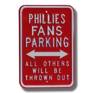  MLB Philadelphia Phillies Red Parking Sign Sports 