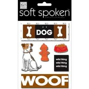  Soft Spoken Themed Embellishments Woof