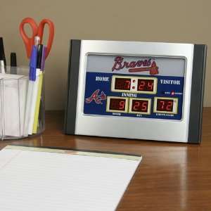  Atlanta Braves Alarm Scoreboard Clock