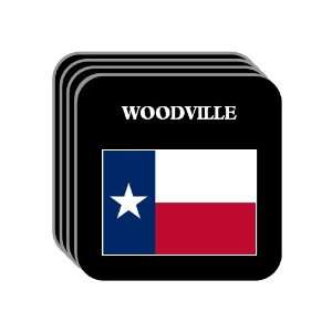 US State Flag   WOODVILLE, Texas (TX) Set of 4 Mini Mousepad Coasters