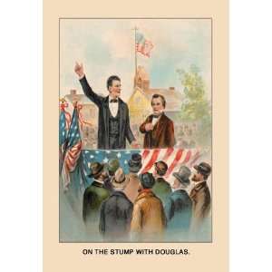   with Douglas (Abe Lincoln) 12x18 Giclee on canvas