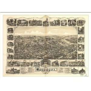  Historic Woodbury. New Jersey, c. 1886 (M) Panoramic Map 