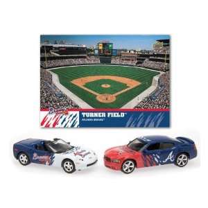 Atlanta Braves 2008 MLB Dodge Charger and Chevrolet Corvette Die Casts 