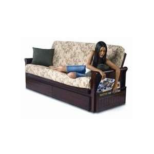 Solid Wood w/ Comfort Rest Futon Mattress with Choice of Cover Full 