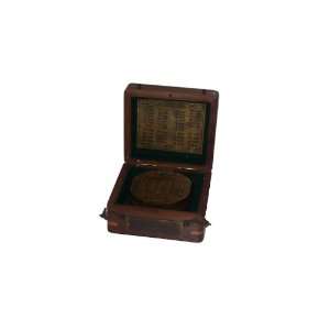  Brass Compass in Wood Box Arts, Crafts & Sewing