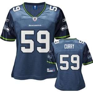  Aaron Curry Blue Reebok NFL Replica Seattle Seahawks Women 