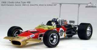 Lotus 49B #10, Graham Hill 2nd at 1968 US GP F1, Exoto #GPC97007 1/18 