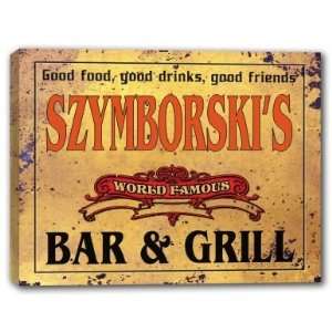  SZYMBORSKIS Family Name World Famous Bar & Grill 