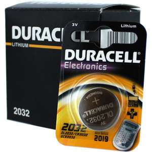 Duracell DL2032 3V Lithium Coin Cell Battery 10Pk CR2032 ECR2032 