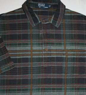 NWT $98 Ralph Lauren Men Plaid Shirt Size XLT XL Tall  