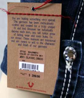 True Religion Jeans Brand denim shorts DISCO Jess Big T DAKOTA SKY 26 