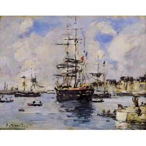  24x36 Inch, painting name Le Havre LAvant Port 2, By Boudin Eugène