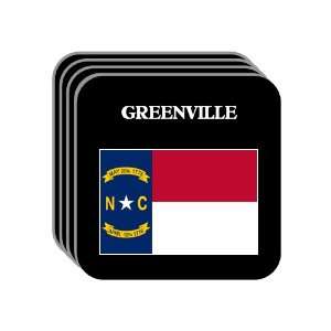 US State Flag   GREENVILLE, North Carolina (NC) Set of 4 Mini Mousepad 